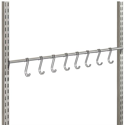 80 Fixed Hook Rack, Silver